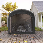 Bike Storage Tent with 210D Oxford Fabric and Carry Bag for 3-4 Bikes, Black