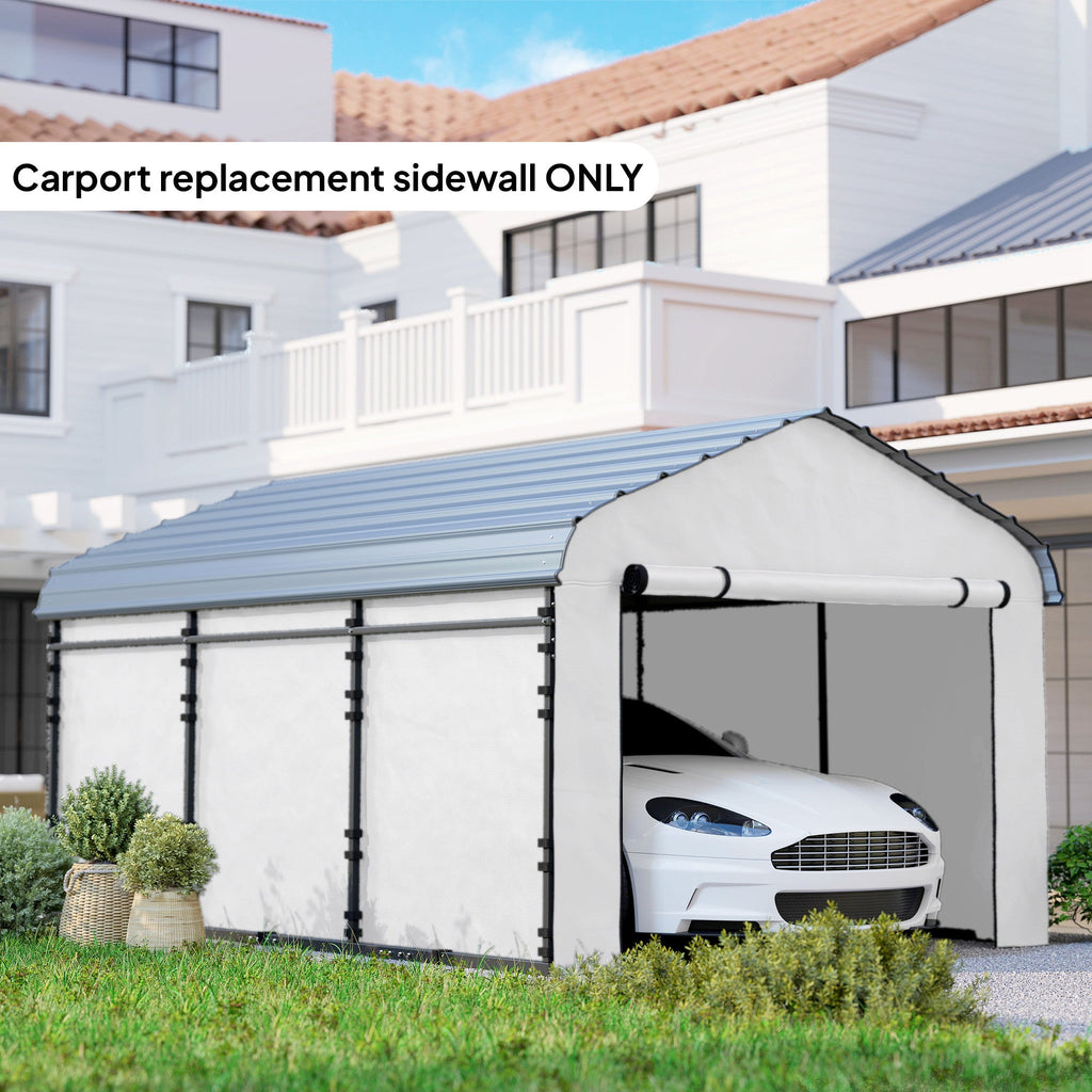 Carport Sidewall Panels Set of 4 for 12' x 20' Carports, White