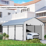Carport Sidewall Panels Set of 4 for 12' x 20' Carports, White