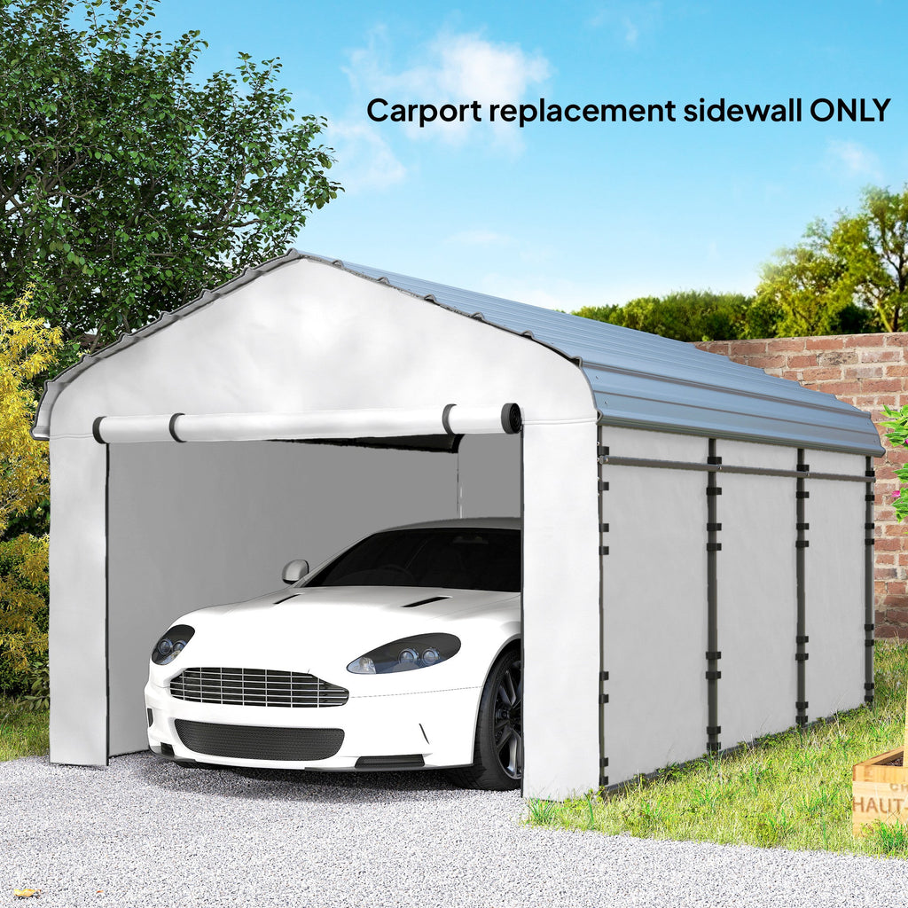 Carport Sidewall Panels Set of 4 for 12' x 20' Carports, White