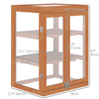 Wooden 2 Tier Cold Frame Greenhouse with Polycarbonate Panels, Orange