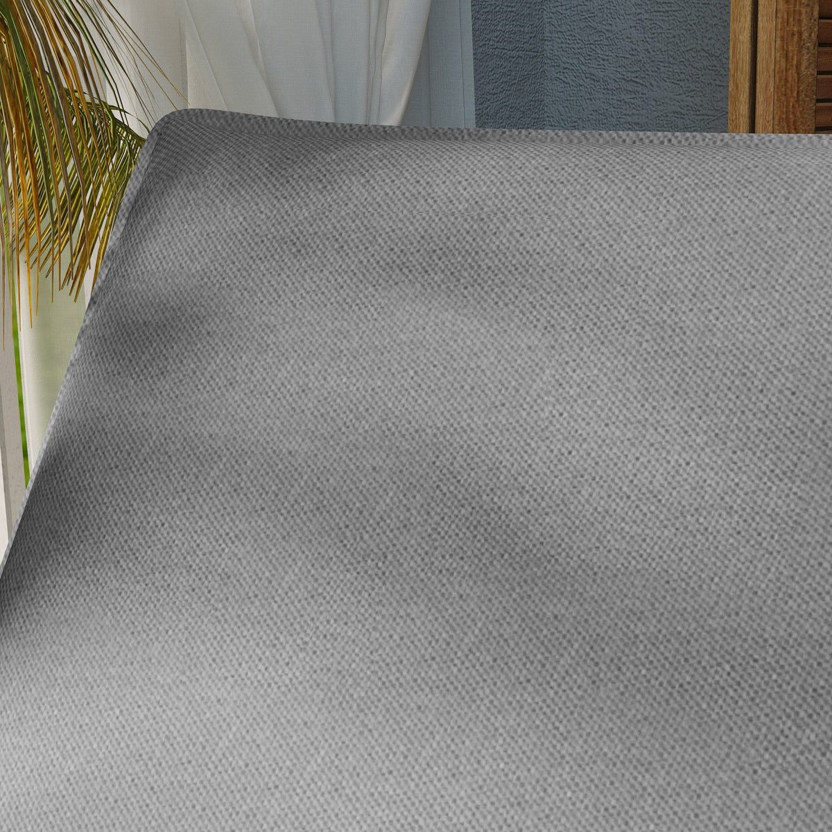 2-Piece Outdoor Lounge Chair Cushions, 76" x 23", Gray