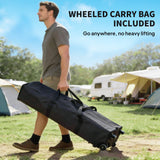12 x 12 ft Pop Up Canopy Tent with Sidewalls and Wheeled Bag, Silver
