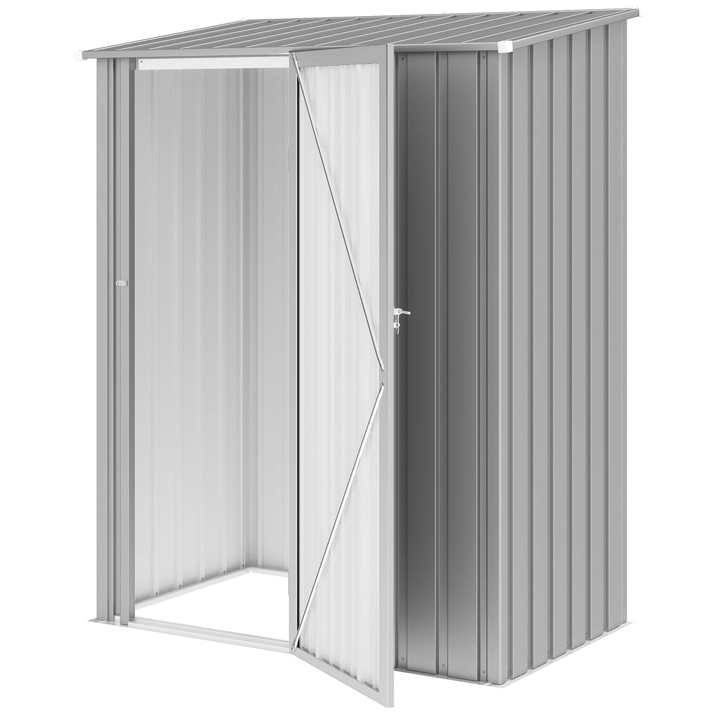 5ft x 3ft Garden Storage Shed with Sloped Roof and Lockable Door