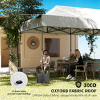 10' x 20' Pop Up Canopy Tent with Wheeled Carry Bag, White