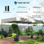 10' x 20' Pop Up Canopy Tent with Wheeled Carry Bag, White