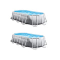 16.5ft x 9ft 48in Above Ground Swimming Pool Pump Set (2 Pack)