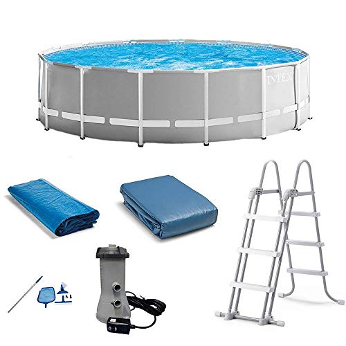 15ft x 48in Above Ground Swimming Pool Set with Ladder, Cover & Maintenance Kit
