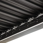 Primrose Deluxe Modern Patio Veranda Pergola Carport Black Charcoal with Louvered Shutter Roof 3m x 4m