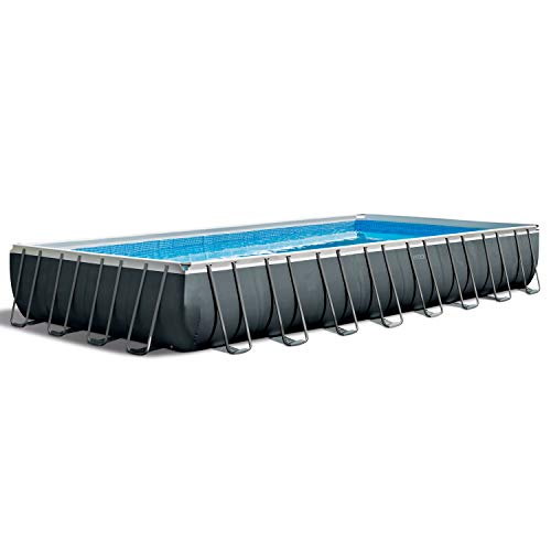 32ft x 16ft x 52in Rectangular Above Ground Pool Set with Sand Filter Pump & Saltwater System