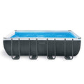 18ft x 9ft x 52in Rectangular Above Ground Pool Set with Sand Filter Pump, Ladder & Cover