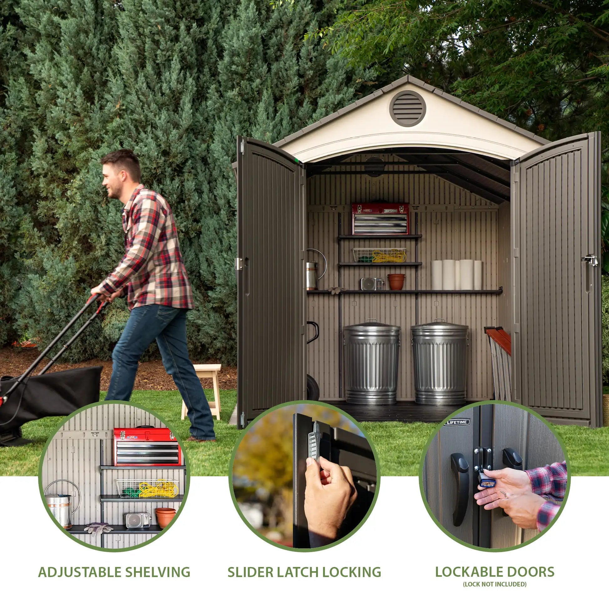LIFETIME 8 FT. X 12.5 FT. OUTDOOR STORAGE SHED