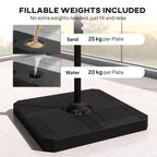 8' x 8' Cantilever Patio Umbrella with Base Weights, Dark Grey