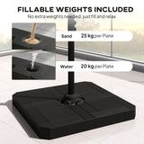 8' x 8' Cantilever Patio Umbrella with Base Weights, Dark Grey