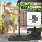 8' x 8' Cantilever Patio Umbrella with Base Weights, Dark Grey