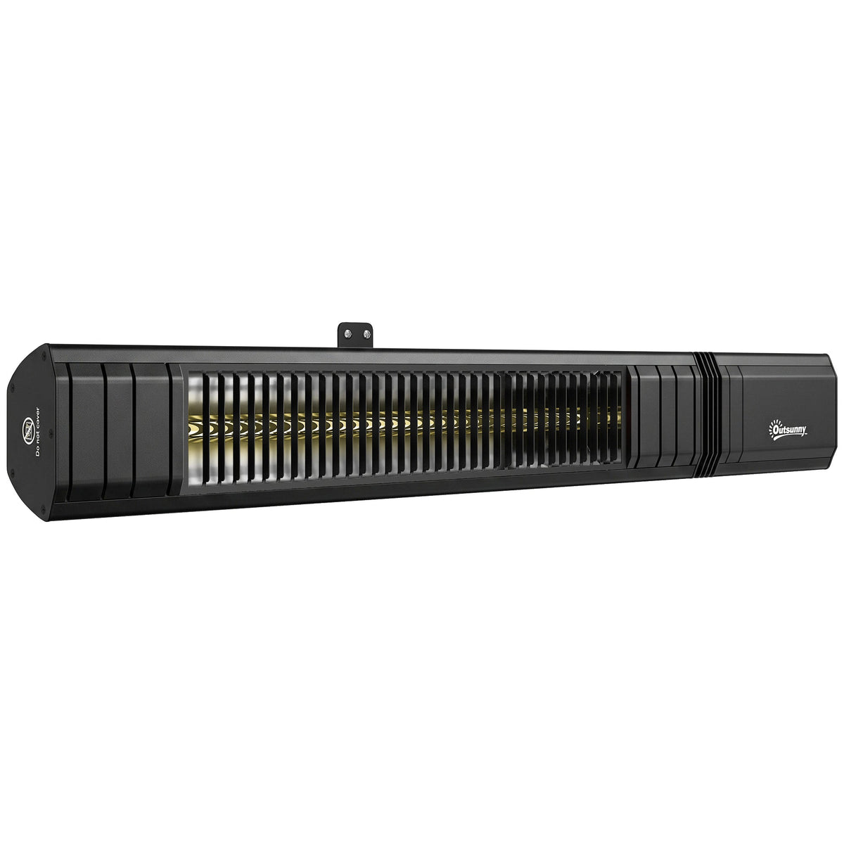 2000W Infrared Wall-Mount Heater with APP, Touch & Remote, IP65, 9 Levels, Black