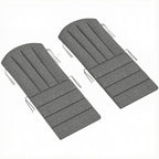 2-Piece Adirondack Chair Cushion Set with Ties, Outdoor Seat Cushions Dark Grey