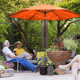 2.6 m Garden Parasol with Tilt, Crank, Vent & Aluminium Pole, Orange