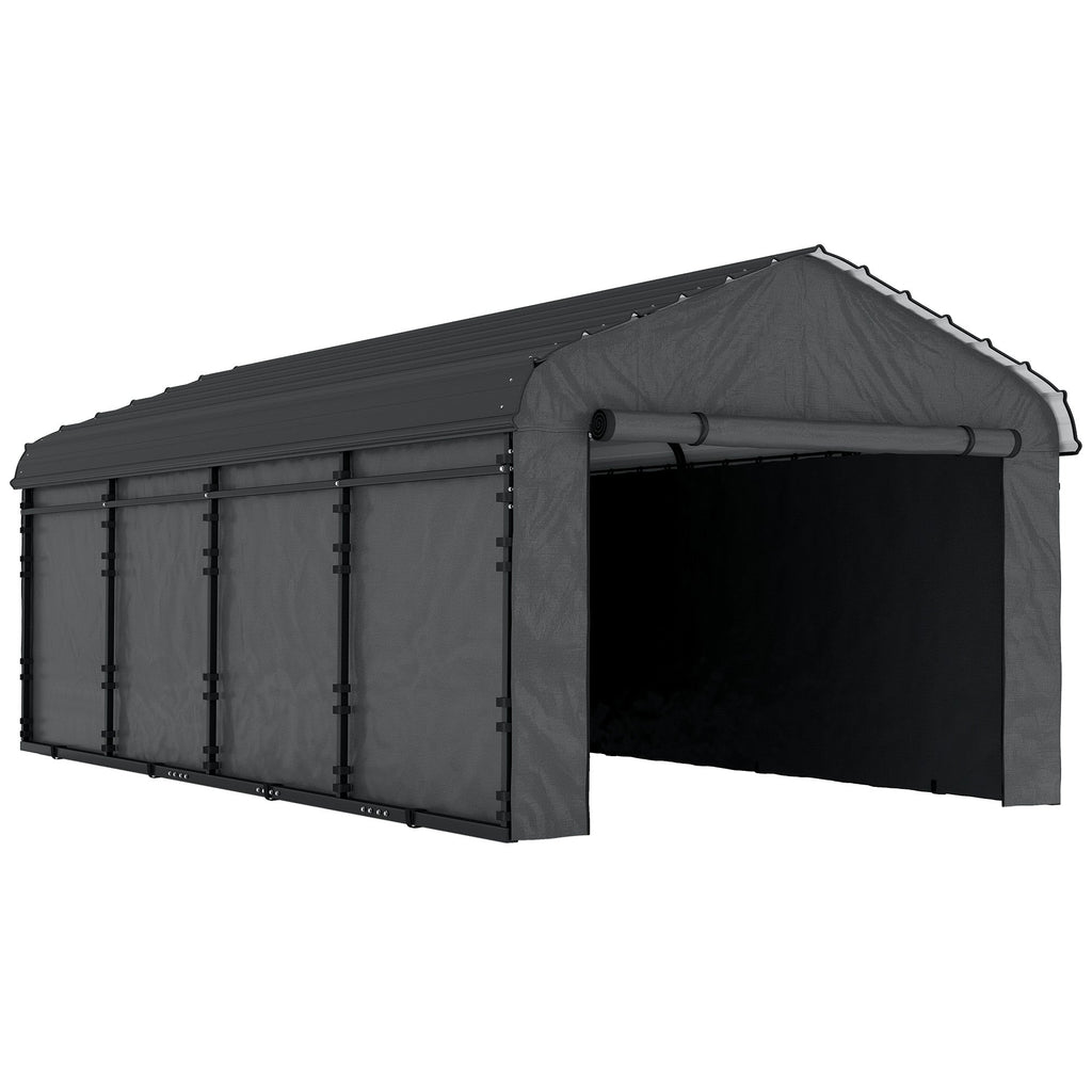 Onward 12' x 20' Heavy Duty Metal Carport with Galvanized Roof & Removable Sidewalls