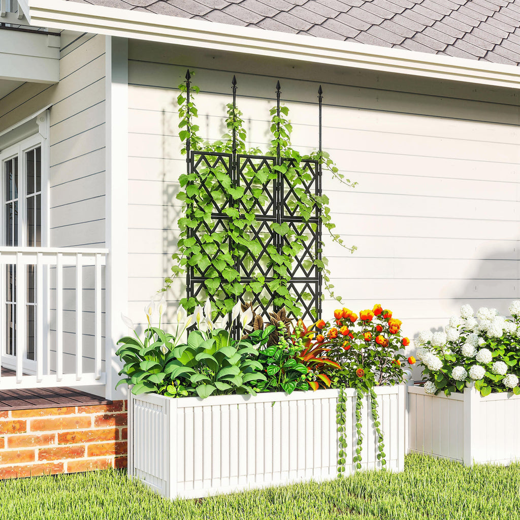 33.5 x 77.6 Inch Foldable Garden Trellis for Climbing Plants, Black