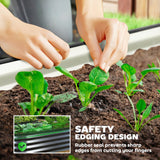 Set of 2 Galvanised Raised Beds with Stakes, 150 x 60 x 30 cm, Dark Grey