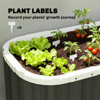 5' x 2' x 2' Galvanized Raised Garden Bed with Gloves, Dark Grey