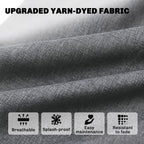 Set of 4 Outdoor Chair Cushions, 24" x 24", Grey