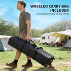 10' x 20' Pop Up Canopy Tent with Wheeled Carry Bag, White