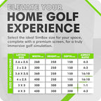 GolfBays SIMBOX Golf Simulator Enclosure – Premium Golf at Home Practice, Easy Setup, Various Sizes, Fabric with Durable Frame & Impact Screen