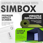 GolfBays SIMBOX Golf Simulator Enclosure – Premium Golf at Home Practice, Easy Setup, Various Sizes, Fabric with Durable Frame & Impact Screen