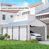 Carport Sidewall Panels Set of 4 for 10' x 15' Structures, White