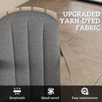 2-Piece Adirondack Chair Cushion Set with Ties, Outdoor Seat Cushions Dark Grey