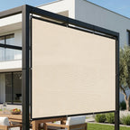 2 x 3 m Sun Shade Sail in Beige with Steel Eyelets & Bungee Cords, UV Protection
