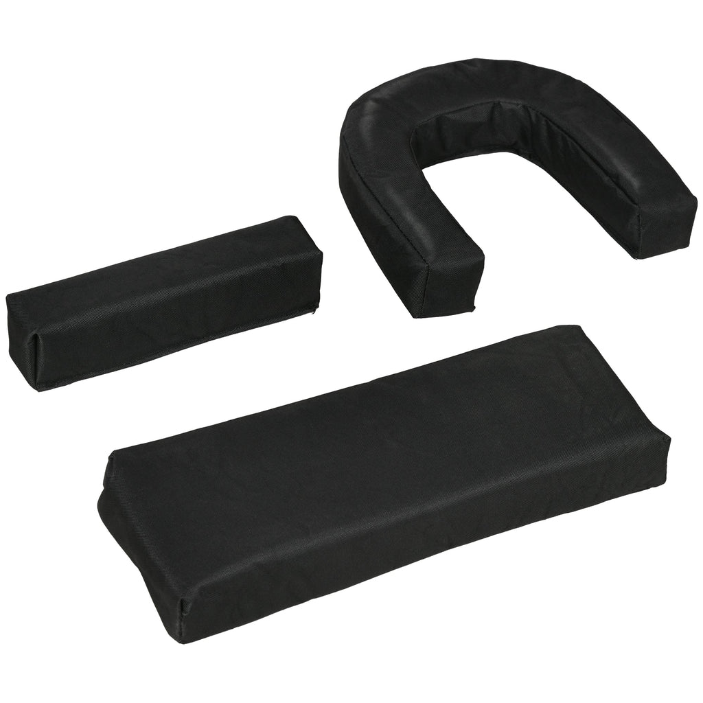 2pcs Adjustable Outdoor Lounge Chairs with Face Hole, Black