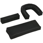 2pcs Adjustable Outdoor Lounge Chairs with Face Hole, Black