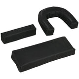 2pcs Adjustable Outdoor Lounge Chairs with Face Hole, Black