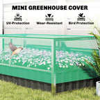 5.7 x 3 x 2.3ft Steel Raised Garden Bed with Cover and Gloves, Dark Grey