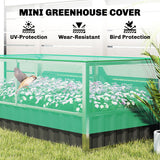 5.7 x 3 x 2.3ft Steel Raised Garden Bed with Cover and Gloves, Dark Grey