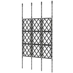 33.5 x 77.6 Inch Foldable Garden Trellis for Climbing Plants, Black
