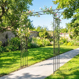 7.1ft Garden Arch for Climbing Plants and Wedding Decor, Black