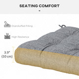 4-Piece Patio Chair Cushions Set with Ties, 19" x 19" x 4"