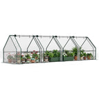 Mini Greenhouse with Zippered Doors & Roll-up Windows,