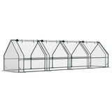 Mini Greenhouse with Zippered Doors & Roll-up Windows,