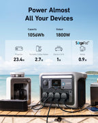 Anker SOLIX C1000 Portable Power Station, 1800W Solar Generator, Full Charge in 58 Min with UltraFast Charge Mode, LiFePO4 Power Station for Outdoor Camping and Home Backup (Optional Solar Panel)