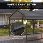 Onward 10' x 15' Heavy Duty Metal Carport with Galvanized Roof & Removable Sidewalls