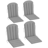 4-Piece Adirondack Chair Cushion Set with Ties, Grey