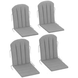 4-Piece Adirondack Chair Cushions, 49" x 20" x 2", Gray