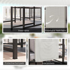9 Piece Cube Garden Dining Set with 8 Seats, 4 Stools & Cushions, Dark Grey