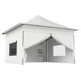 12 x 12 ft Pop Up Canopy Tent with Sidewalls and Wheeled Bag, Silver