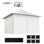 12 x 12 ft Pop Up Canopy Tent with Sidewalls and Wheeled Bag, Silver